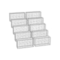 Pikkukuva 1 / 8: Rootz Silver Gabion Set - Metalliverkko - Spiraalitikku - Välikoukut - Galvanoitu teräs - 100 cm x 50 cm x 30 cm - Vahva ja kestävä - Helppo koota - M