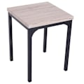 Miniatyrbild 8 av 11: Rootz matbordsset - 3-delat - 1 matbord - 2 matstolar - MDF - metall - trälook - svart