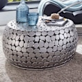 Miniatyrbillede 6 af 7: Rootz sofabord metal sølv 66x66x32 cm sofabord aluminium - Design stuebord rundt - Lille sofabord Moderne - Sidebord sidebord stue