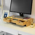 Miniatyrbild 1 av 7: Rootz Bamboo Monitor Stand Datorskärm- Monitor Stand Monitor Riser Desk Organizer med 3 lådor