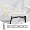 Miniatyrbild 6 av 8: Rootz Hollow Back Barpall Set - Counter Chair - High Back Chair - PP Material - Ergonomisk design - 47cm x 84cm x 48,5cm