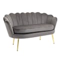 Miniatyrbillede 1 af 6: Rootz Sofa - 2 personers stofsofa - Sofasæde - Lounge Sofa - Grå - 133 x 63 x 75 cm