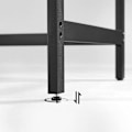 Miniatyrbillede 6 af 7: Rootz sort computerbord med hylder - Kontorbord - Arbejdsstation - Spånplade og stål - 120 cm x 60 cm x 75 cm
