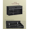 Miniatyrbillede 5 af 6: Rootz Shoe Rack bænk - Skoopbevaring - Entryway Organizer - Spånplade - PU læder - 30cm x 80cm x 44cm