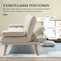 Miniatyrbild 5 av 10: Rootz 3-sits bäddsoffa - Bäddbar soffa - Bäddsoffa - Justerbart ryggstöd - Praktiskt sidobord - 181cm x 77cm x 78cm - Linnetyg