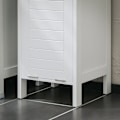 Miniatyrbillede 9 af 9: Rootz Vasketøjshylde - Opbevaringsstativ til linned - Opbevaringsorganer til badeværelset - MDF-konstruktion - 30 cm x 90 cm x 30 cm