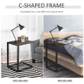 Miniatyrbild 5 av 10: Rootz sidobord - C-format sidobord - Soffbord - Ståbord - Metall Mdf - Rustik brun - 40,6 x 50,8 x 64,2 cm