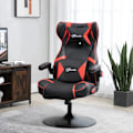 Miniatyrbillede 4 af 5: Rootz Gaming Chair - Integrerede højttalere - Vipbart ryglæn - Sort + Rød - 69 x 73 x 118 cm