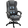 Miniatyrbillede 10 af 11: Rootz Justerbar drejestol - Kontorstol - Ergonomisk hvilestol - Massagefunktion - Faux læder - 68,5x68,5x113-121cm