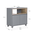 Miniatyrbillede 4 af 8: Rootz Sink Cabinet - Vanity Cabinet - Badeværelsesopbevaring - Forstørret lagerplads - 60x61x30cm - Vandbestandig silikonefodpuder