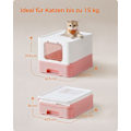 Miniatyrbillede 7 af 7: Rootz Cat kattebakkesæt - Kitty Toilet - Affaldsspand - PP & PC Materiale - Letvægts - Nem at rengøre - 54,3 cm x 42,5 cm x 37,8 cm