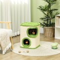 Miniatyrbillede 4 af 7: Rootz-skrabetønde til katte - Scratching Paradise - Sleeping Retreat - Sisal & Plush Comfort - 38cm x 38cm x 52cm
