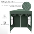 Miniatyrbild 6 av 10: Rootz 2x2m hopfällbart lusthus - Paviljong - Öltält - Snabbinstallation - UV-skydd - Hög stabilitet - 2L x 2W x 2,4H m - Stål & Oxford-tyg