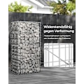 Pikkukuva 4 / 8: Rootz Silver Gabion Set - Metalliverkko - Spiraalitikku - Välikoukut - Galvanoitu teräs - 100 cm x 50 cm x 30 cm - Vahva ja kestävä - Helppo koota - M