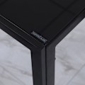 Miniatyrbillede 8 af 10: Rootz spisebord - køkkenbord - moderne spisebord - hærdet glasplade - slidstærke metalben - 120 cm x 60 cm x 75 cm - sort