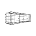 Miniatyrbillede 1 af 8: Rootz Gabion Planter - Stenkurv - Dekorativ havevæg - Galvaniseret stål - 100cm x 30cm x 30cm
