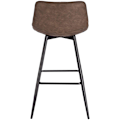 Miniatyrbillede 6 af 7: Rootz barstol - Designer barstol, bordskammel - kunstlæder, metalben - komfortable og ergonomiske, robuste og holdbare, alsidige og stilfulde - sædehø