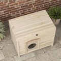 Miniatyrbild 8 av 11: Rootz Small Pet House - Cat Shelter - Dwarf Rabbit Abode - Foldbar Wood - 78cm x 51 cm x 62 cm