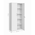 Miniatyrbillede 5 af 8: Rootz Opbevaringsskab - Grå Hvid - Stål Organizer - Pulverlakeret - Heavy-Duty hylder - 40cm x 80cm x 180cm