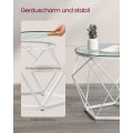Miniatyrbillede 6 af 7: Rootz 2-delt sæt sideborde - endeborde - hærdet glasstålborde - Letvægts holdbart design - Moderne boligindretning - 50 cm x 40 cm x 40 cm & 40 cm x 3