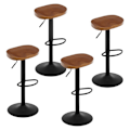 Miniatyrbillede 1 af 9: Rootz Wood Barstol - Solid Pine Sæde - Højdejusterbar skammel - Drejestol - Kitchen Island Taburet - 41,5 cm x (60-81) cm x 31,5 cm