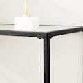Miniatyrbillede 6 af 7: Rootz Konsolbord - Sort metalglas - Entrébord - Sofabord - Moderne design - 100 cm x 35 cm x 80 cm
