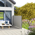 Miniatyrbillede 4 af 7: Rootz Sidemarkise - Sidegardin - Udtrækbar - Ekspansionsskruer - Privacy Screen - Aluminium - Polyester - Lysegrå - 300L x 100H cm