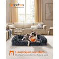 Pikkukuva 2 / 7: Rootz-pehmoinen koiransänky - Tummanharmaa lemmikkimatto - Memory Foam - Ortopedinen tyyny - 106cm x 80cm x 23cm - Kevyt 3,1kg