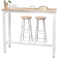 Miniatyrbillede 5 af 8: Rootz Modern Barbord og Taburet Sæt - Pub Bord Sæt - Bord i bordhøjde - Holdbart, Ridsefast, Nem Vedligeholdelse - Stålstel, MDF bord - 120 cm x 40 cm