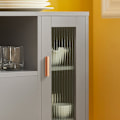 Miniatyrbillede 6 af 8: Rootz Moderne køkkenskab - Skænk - Entreskab - Kommode - MDF og metalkonstruktion - Justerbare hylder - Anti-Tip Design - 80cm x 75cm x 35cm