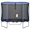 Miniatyrbillede 1 af 7: Rootz Trampolin - Trampolin Med Sikkerhedsnet - Havetrampolin Til Indendørs Og Udendørs - Trampolin Til Børn Og Voksne - Blå/Sort - Ø305 x 248H cm