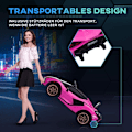 Miniatyrbild 8 av 10: Rootz elektrisk barnbil - Rosa åkande bil - Batteridriven barnbil - Realistisk design - LED-lampor - Fjärrkontroll - 108cm x 62cm x 40cm