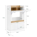 Miniatyrbillede 4 af 8: Rootz multifunktionel foldet skrivebord - konvertibel hylde - bærbar bord - rigelig opbevaring - 63x93x67 cm - pladsbesparende løsning