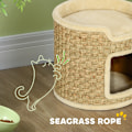 Pikkukuva 5 / 9: Rootz Cat Tower Barrel - Raaputustolppa - Raapimispuu - Lastulevy - Sisalköysi - 38cm x 37cm - Khaki+beige
