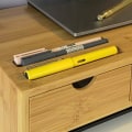 Miniatyrbild 2 av 7: Rootz Bamboo Monitor Stand Datorskärm- Monitor Stand Monitor Riser Desk Organizer med 3 lådor