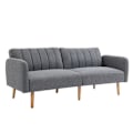 Miniatyrbillede 1 af 8: Rootz Sovesofa - 2-personers stofsovesofa - Sofa med sovefunktion - Polyester - Gummi - Trægrå - 173 x 75 x 73 cm