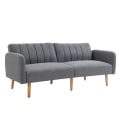 Pikkukuva 1 / 8: Rootz-vuodesohva - 2-istuttava kangasvuodesohva - Sohva nukkumistoiminnolla - Polyesteri - Kumi - Puunharmaa - 173 x 75 x 73 cm