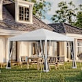 Miniatyrbillede 2 af 10: Rootz Folding Pavilion Telt - Foldetelt - Garden Pavilion - Vandafvisende tag - 2,96 m x 2,96 m x 2,65 m