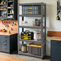 Miniatyrbillede 2 af 5: Rootz Stand Shelf - Boghylde - Lagerhylde - Robust stålramme - 30 cm x 75 cm x 150 cm