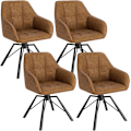 Miniatyrbild 1 av 8: Rootz roterande matstolar Set med 4 - Vridstolar - Fåtöljer - Ergonomisk design - Bekväma sittplatser - Robust konstruktion - 58,5 cm x 82,5 cm x 54,5