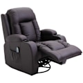 Miniatyrbillede 10 af 10: Rootz Massagestol - Hvilestol - Vibrerende hvilestol - Lændestøtte - Imiteret læder - 85cm x 94cm x 104cm