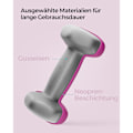 Miniatyrbild 5 av 7: Rootz 2-delat set rosa hantlar - Gjutjärn - Neoprenbeläggning - Toning - 13,5 cm x 6,5 cm - 1 kg x 2
