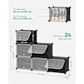 Miniatyrbillede 9 af 10: Rootz 9 Cube Storage Organizer - Sort - ABS-plastik - Stålramme - Rummelige rum - Nem montering - 32cm x 124cm x 94cm