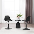 Miniatyrbillede 4 af 8: Rootz Barstol - Taburetsæt - Roterende sæde - Justerbar højde - PU-materiale - Elegant design - 41cm x 61-73cm x 39cm