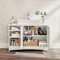 Miniatyrbillede 3 af 8: Rootz Under-Sink Cabinet - Badeværelsesopbevaring - Vaskeskab - MDF - Chrome Håndtag - 90cm x 30cm x 60cm