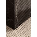 Miniatyrbillede 5 af 6: Rootz sofabordssæt med 2 - Monobloc borde - Sort højglans marmorlook - Elegant & pladsbesparende design - 50 cm x 50 cm x 41,5 cm & 46 cm x 46 cm x 36