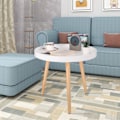 Miniatyrbillede 3 af 9: Rootz sidebord - kaffestativ - sengebord - dagligstue accent - lounge stativ - endebord - hvid - 50 x 44 cm (ø x H)