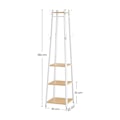 Miniatyrbillede 7 af 9: Rootz Knagerække - Eg Hvid - Spånplade stål - Entryway Organizer - Pladsbesparende - Nem montering - 43cm x 43cm x 180cm