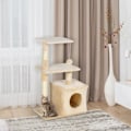Miniatyrbild 4 av 10: Rootz skrapstolpe - Cat Tree Tower - Sisal Cat Tree - Sisal skrapstolpar - Beige - 50 x 30 x 80 cm