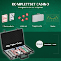 Pikkukuva 4 / 10: Rootz Poker Set - Poker Case - 400 Chips - Kasinopelit - 39,5 cm x 28cm x 8cm - Organisoitu peli - Texas Hold'em jopa 10 pelaajaa varten